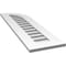Ekena Millwork Quarter Round Top Right Surface Mount PVC Gable Vent w/ 3-1/2"W x 1"P Standard Frame, 12"W x 42"H GVPQR12X4201SF - alternate 4